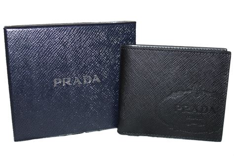 prada leather wallet mens|authentic Prada wallet sale.